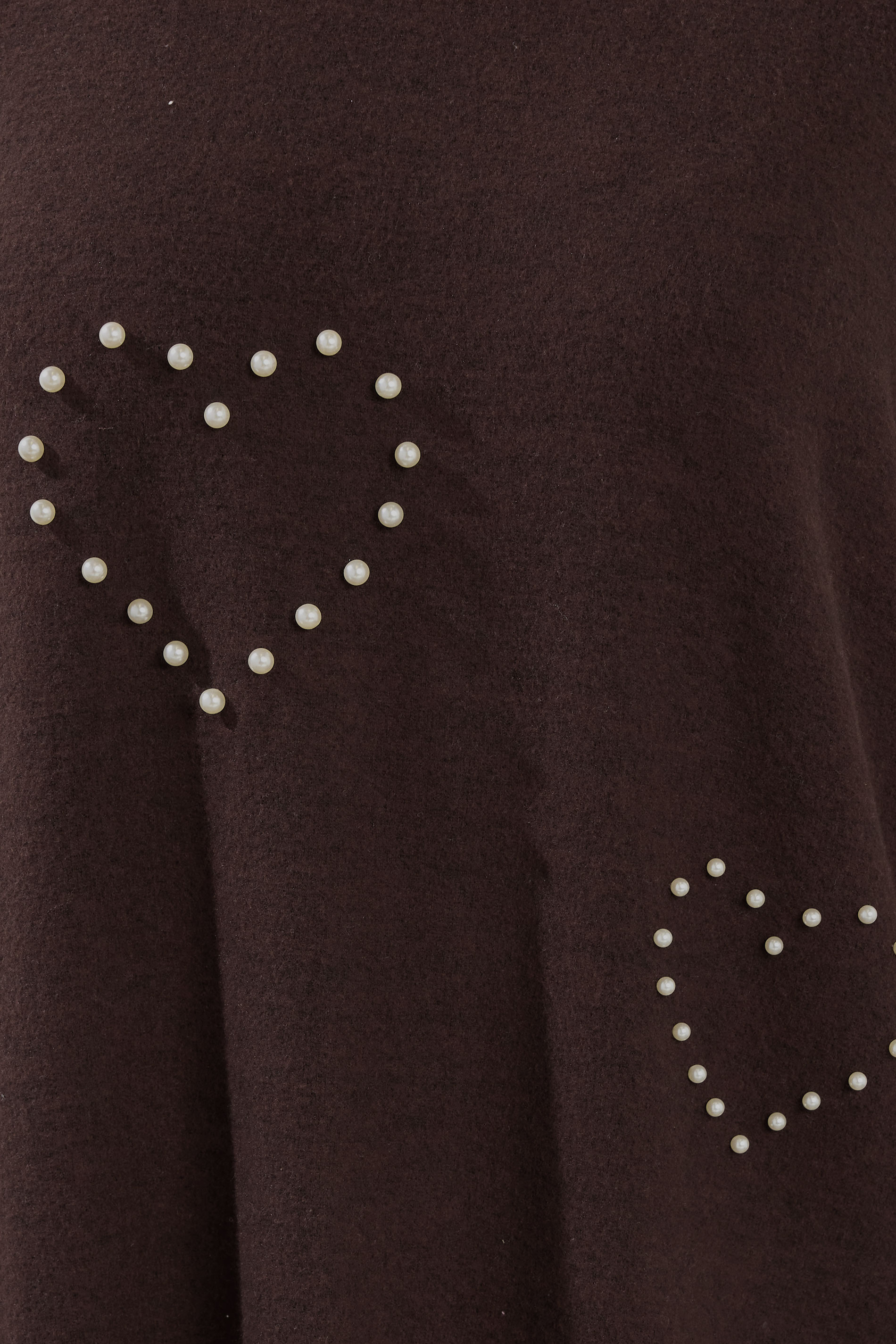 YOURS Plus Size Chocolate Brown Pearl Embellished Soft Touch Jumper | Yours Clothing 4