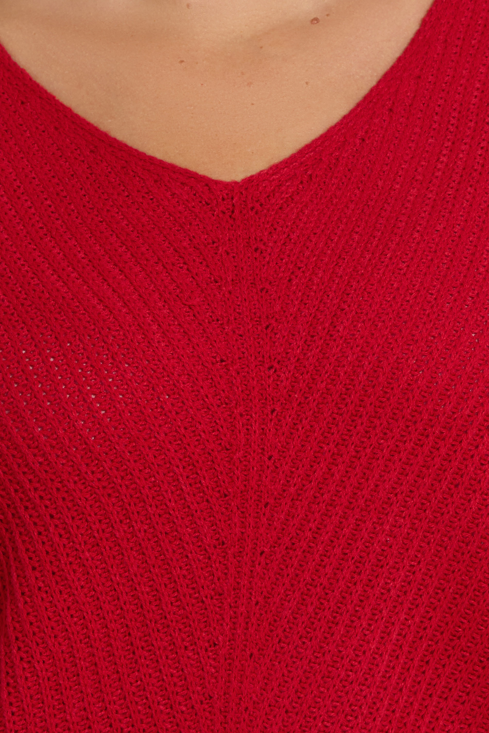 M&Co Red V-Neck Long Sleeve Knitted Jumper | M&Co 5