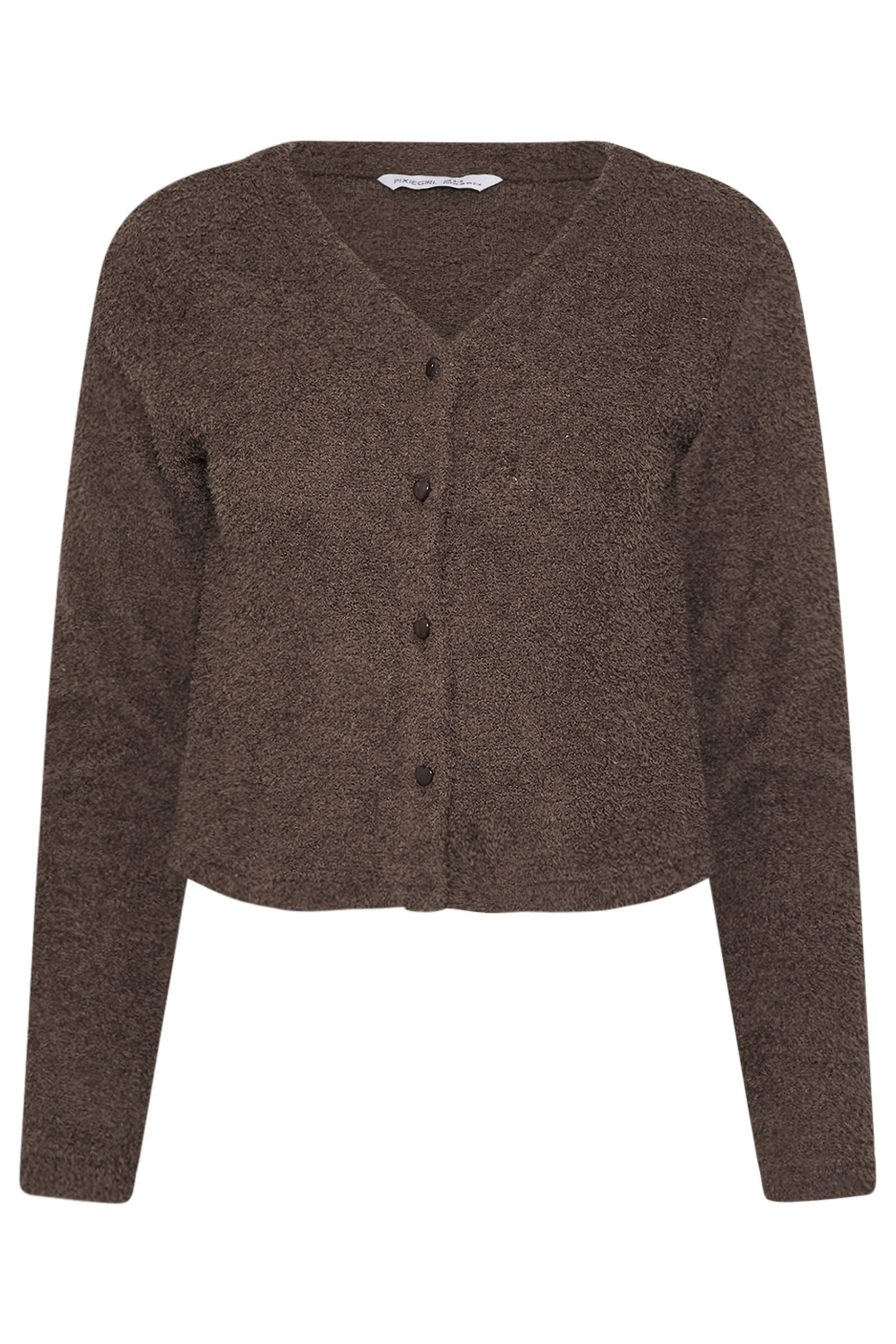 PixieGirl Petite Women's Chocolate Brown Chenille Cardigan | PixieGirl 6