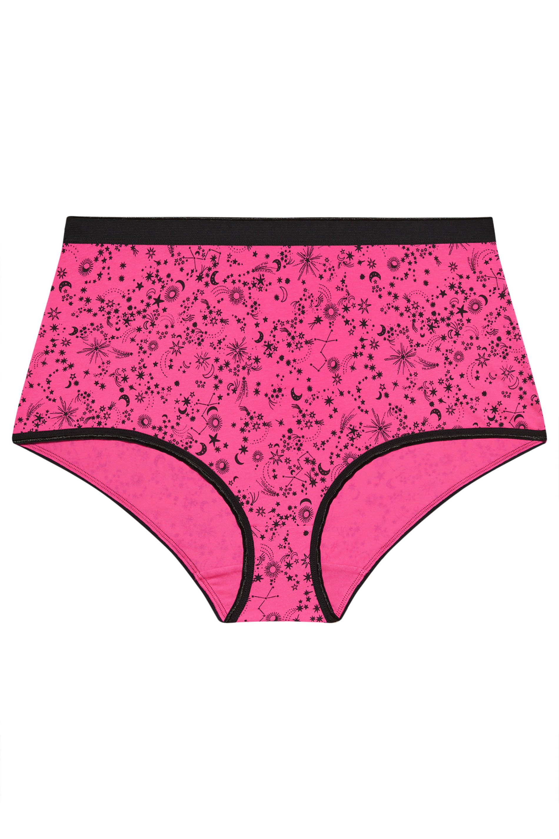 YOURSET 5 PACK Plus Size Pink Celestial Print Full Briefs | Yours Clothing 7