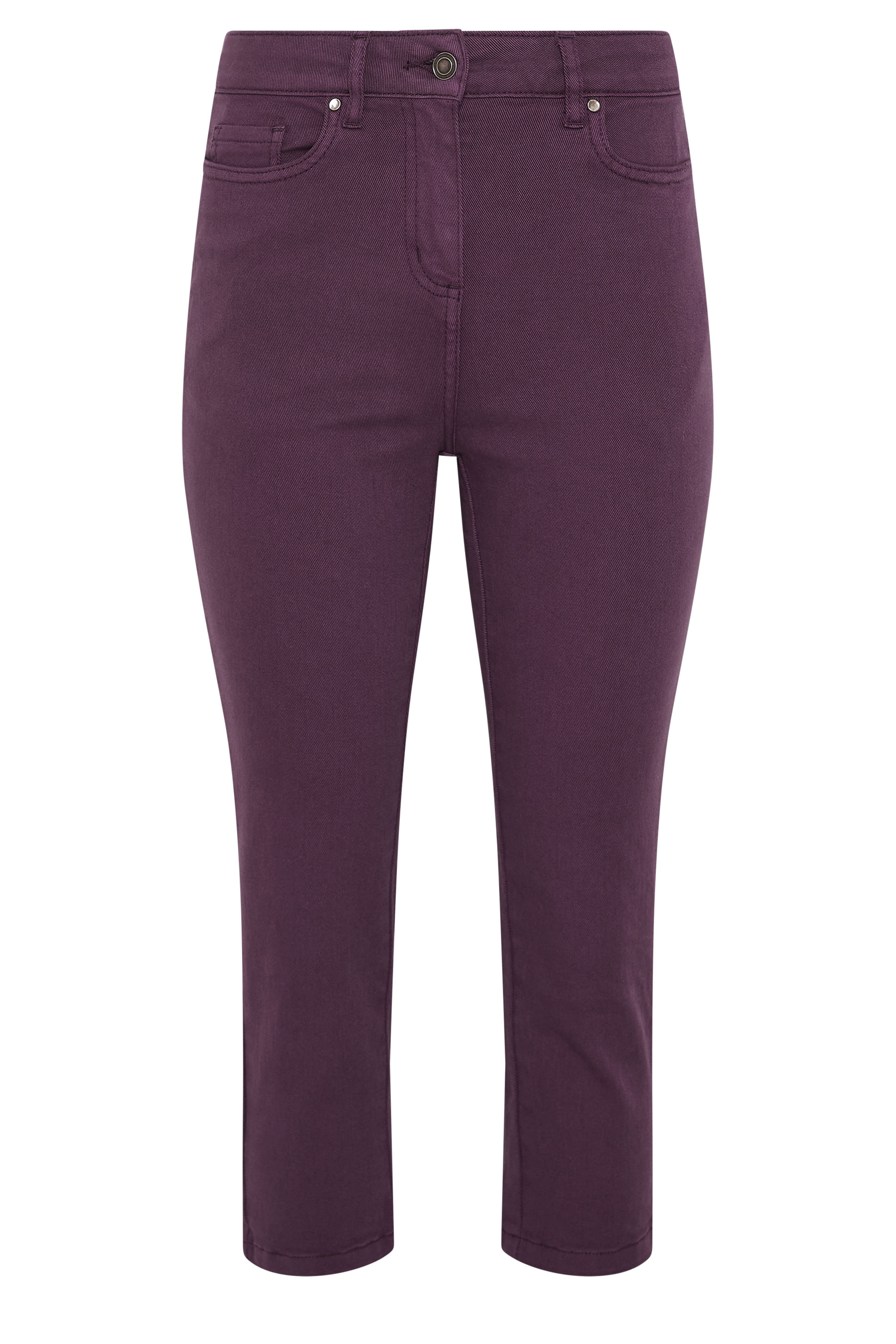 M&Co Berry Purple Ankle Grazer Jeans | M&Co 1