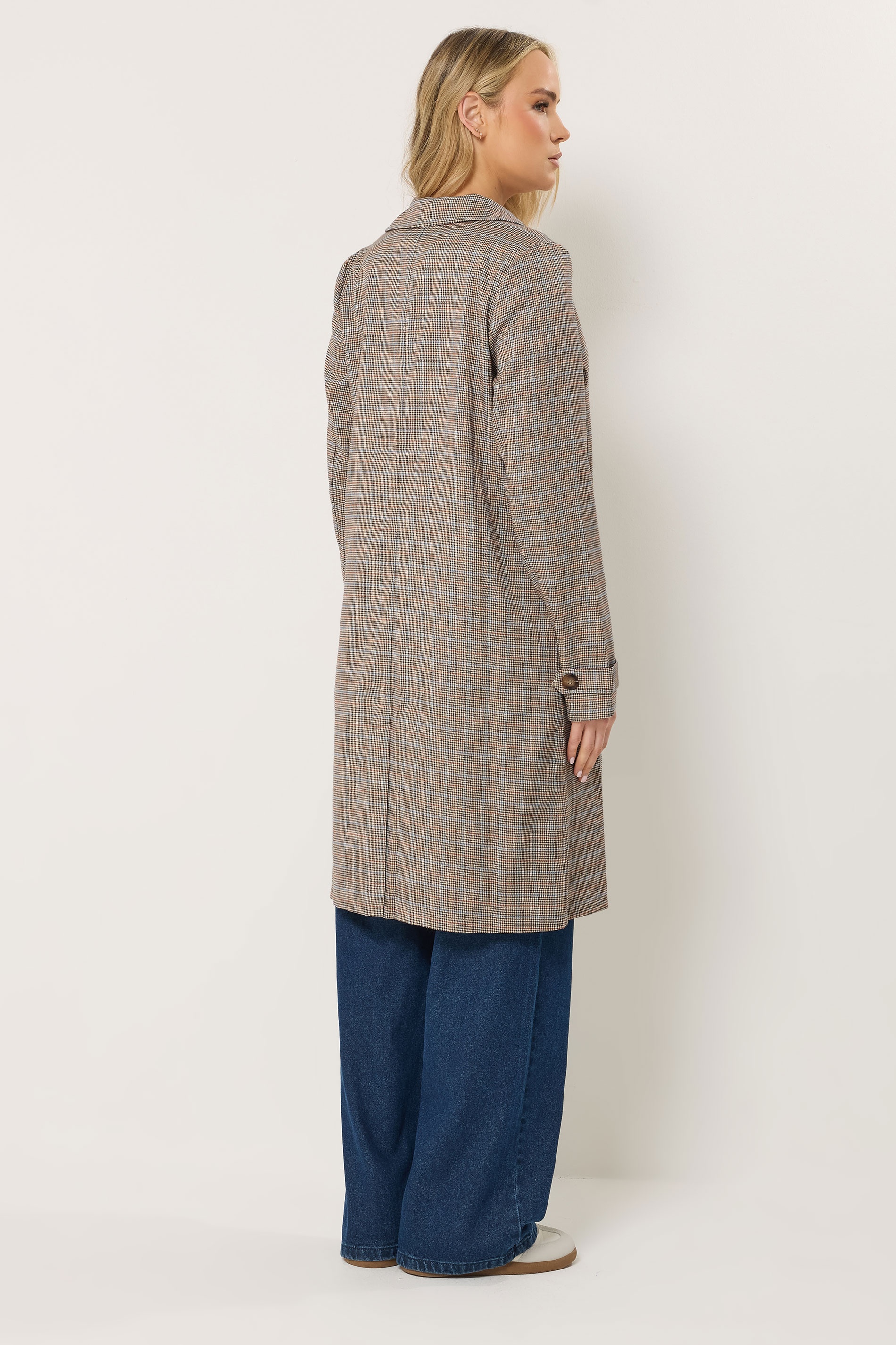 LTS Tall Women's Natural Brown Check Car Coat | Long Tall Sally  4