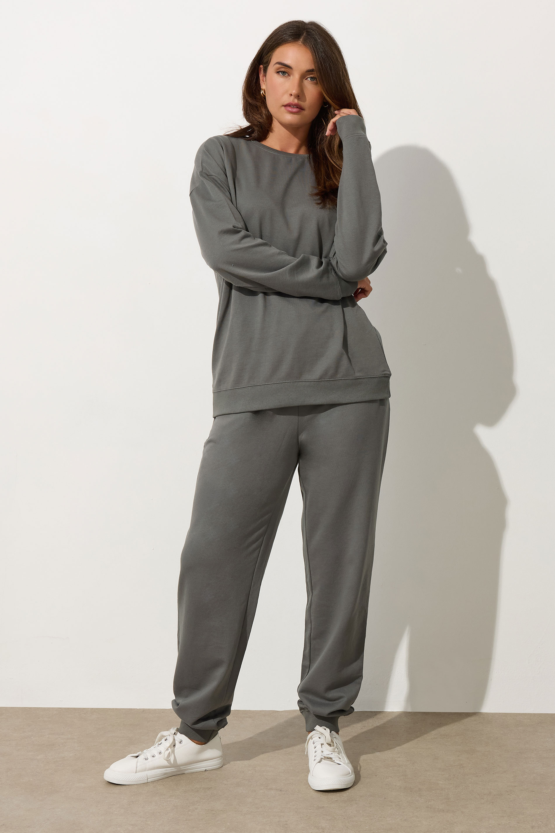LTS Tall Charcoal Grey Crew Neck Sweatshirt | Long Tall Sally 2