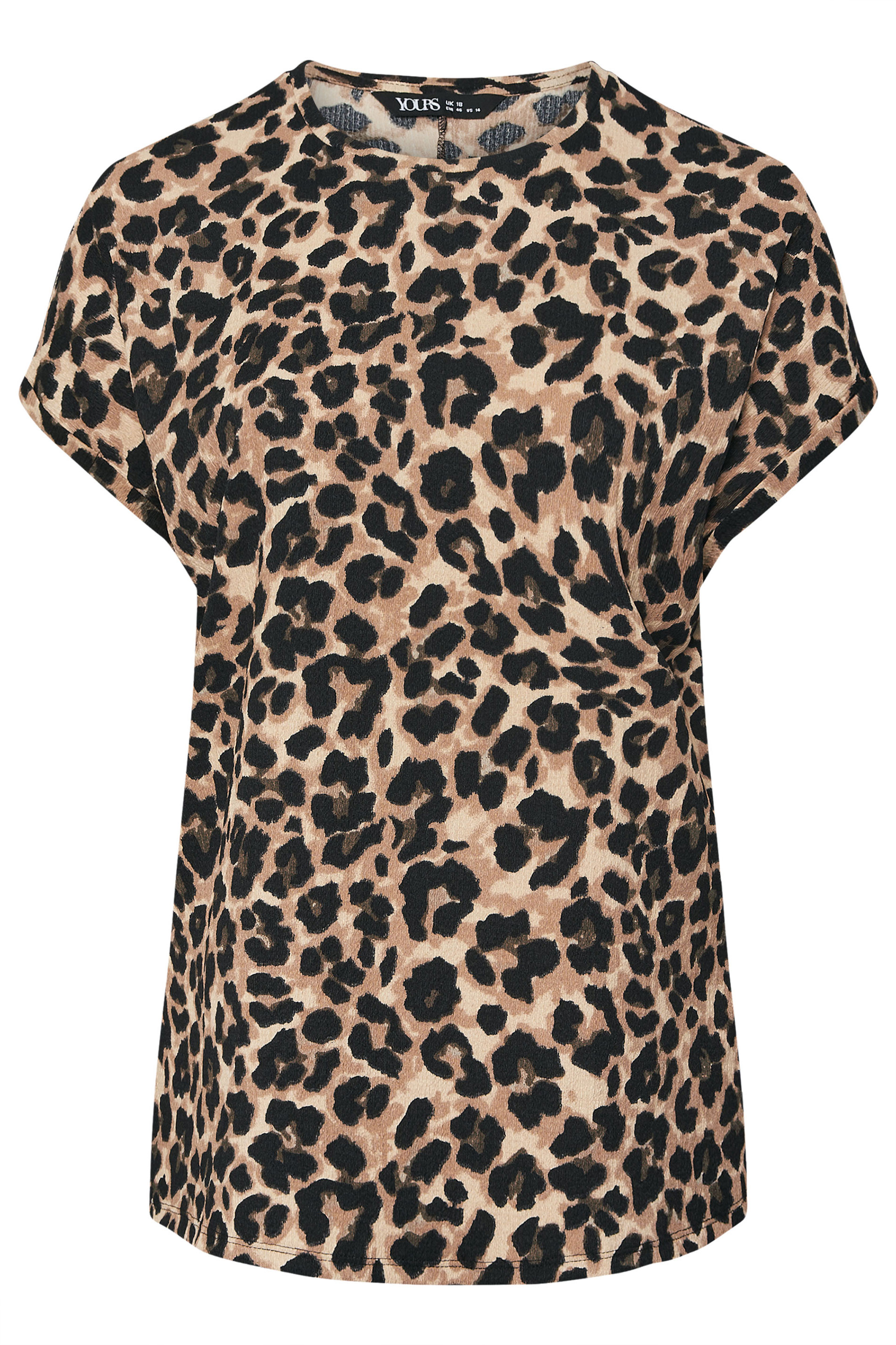 YOURS Plus Size Brown Leopard Print Top | Yours Clothing 5