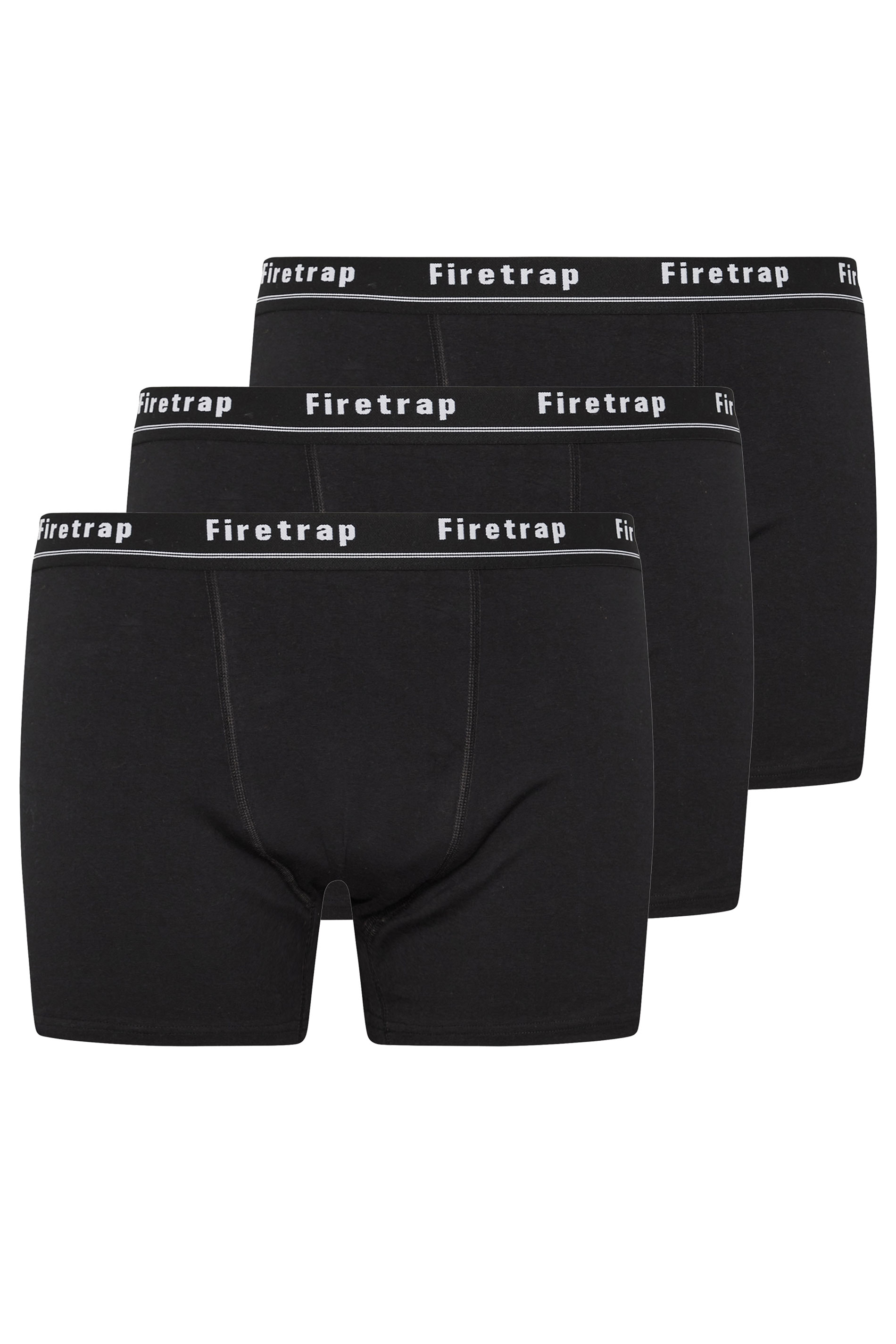 FIRETRAP 3 PACK Black Boxers | BadRhino 3