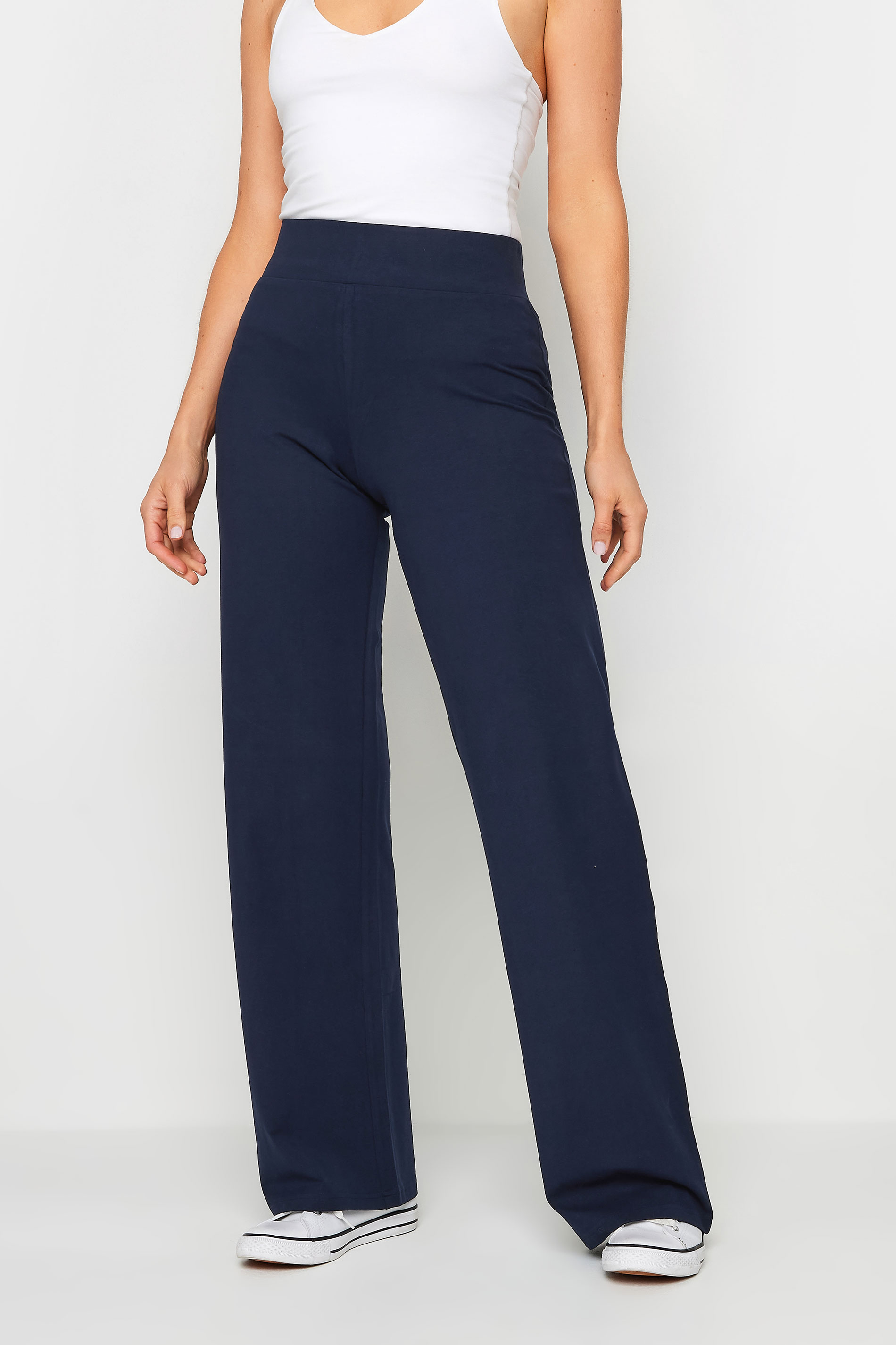 LTS Tall Navy Blue Wide Leg Yoga Pants | Long Tall Sally 1