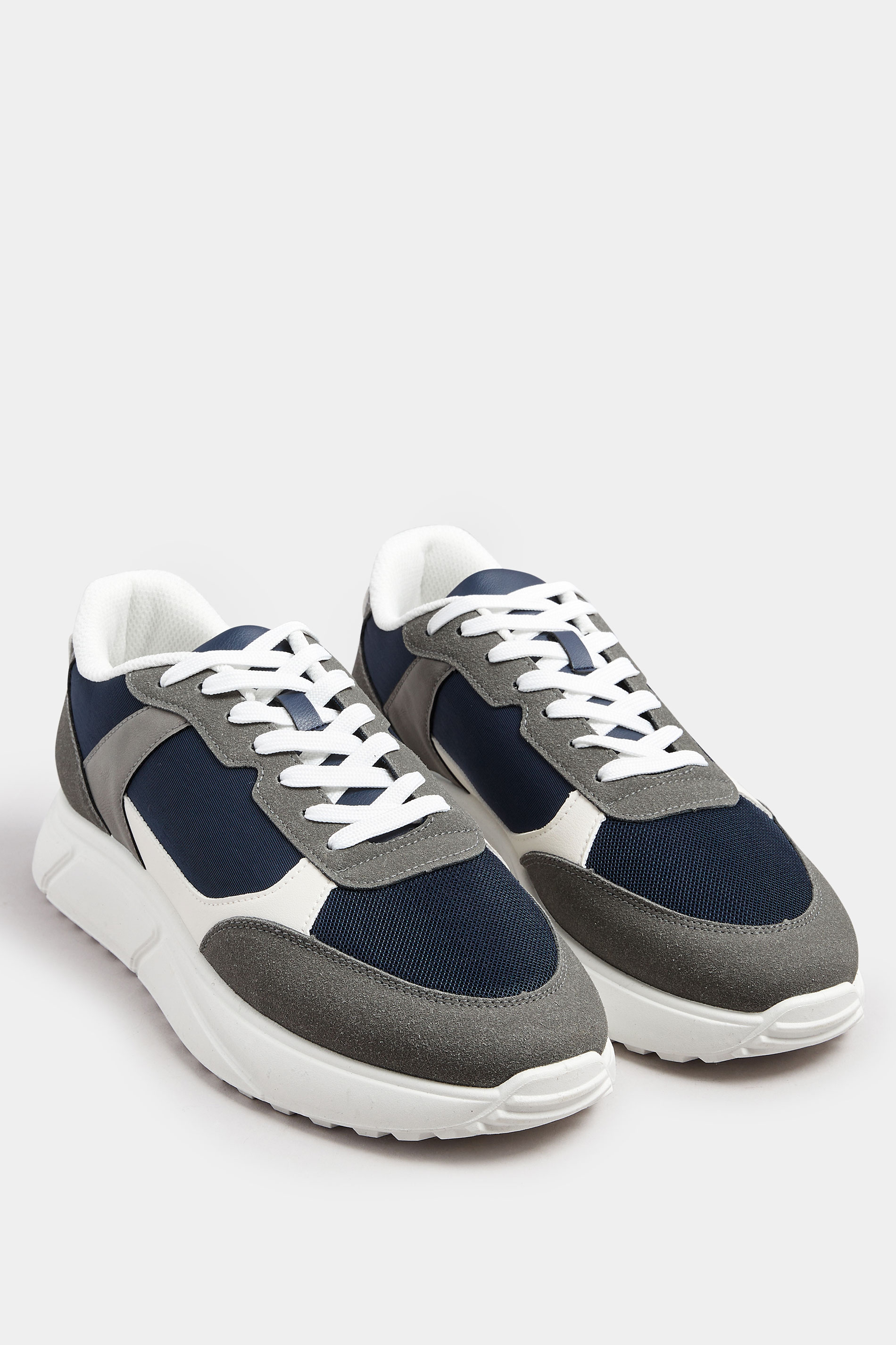 JACK & JONES White PU Runner Trainers | BadRhino 1