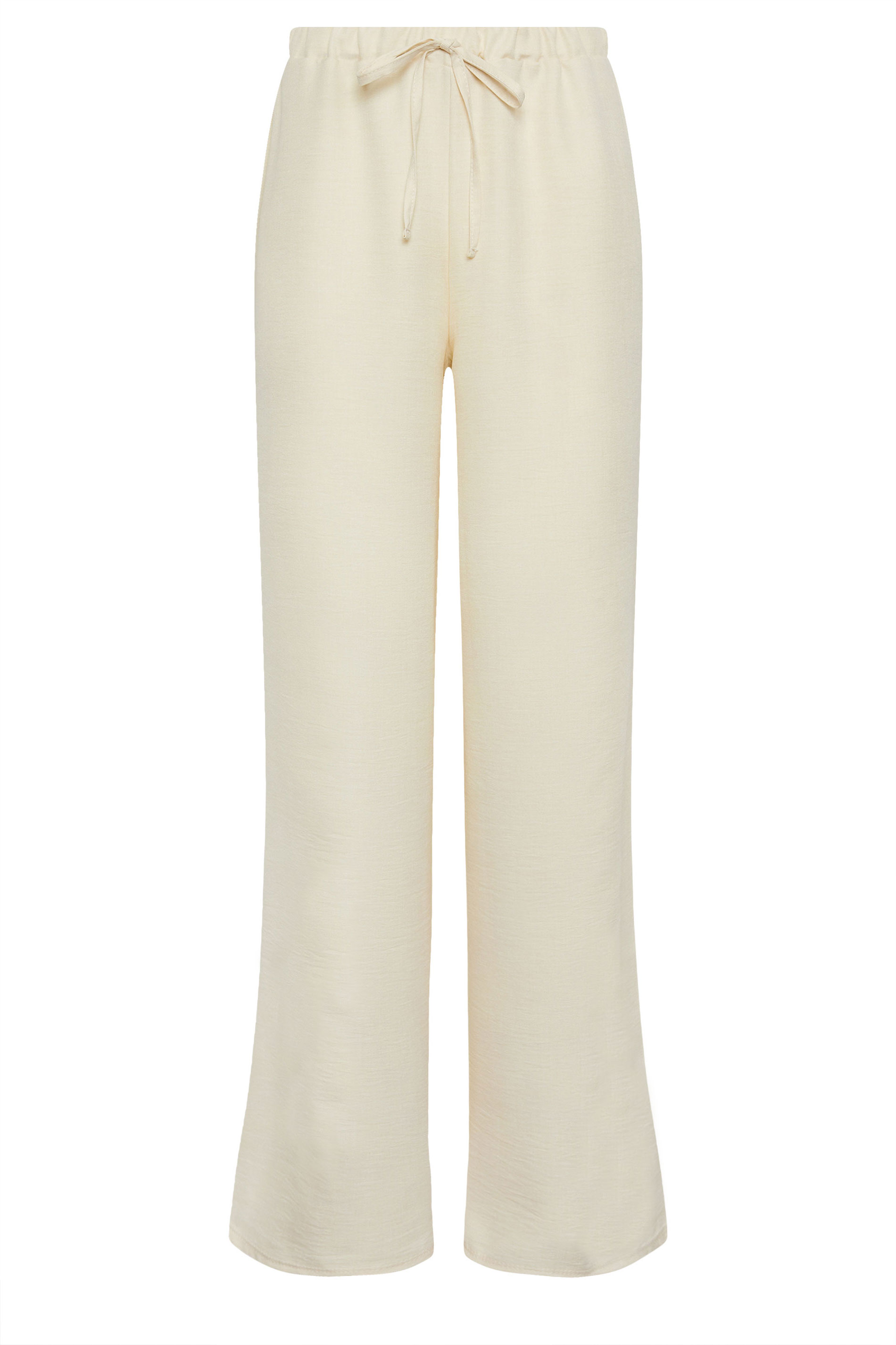 LTS Tall Women's Cream Textured Wide Leg Trousers | Long Tall Sally 6