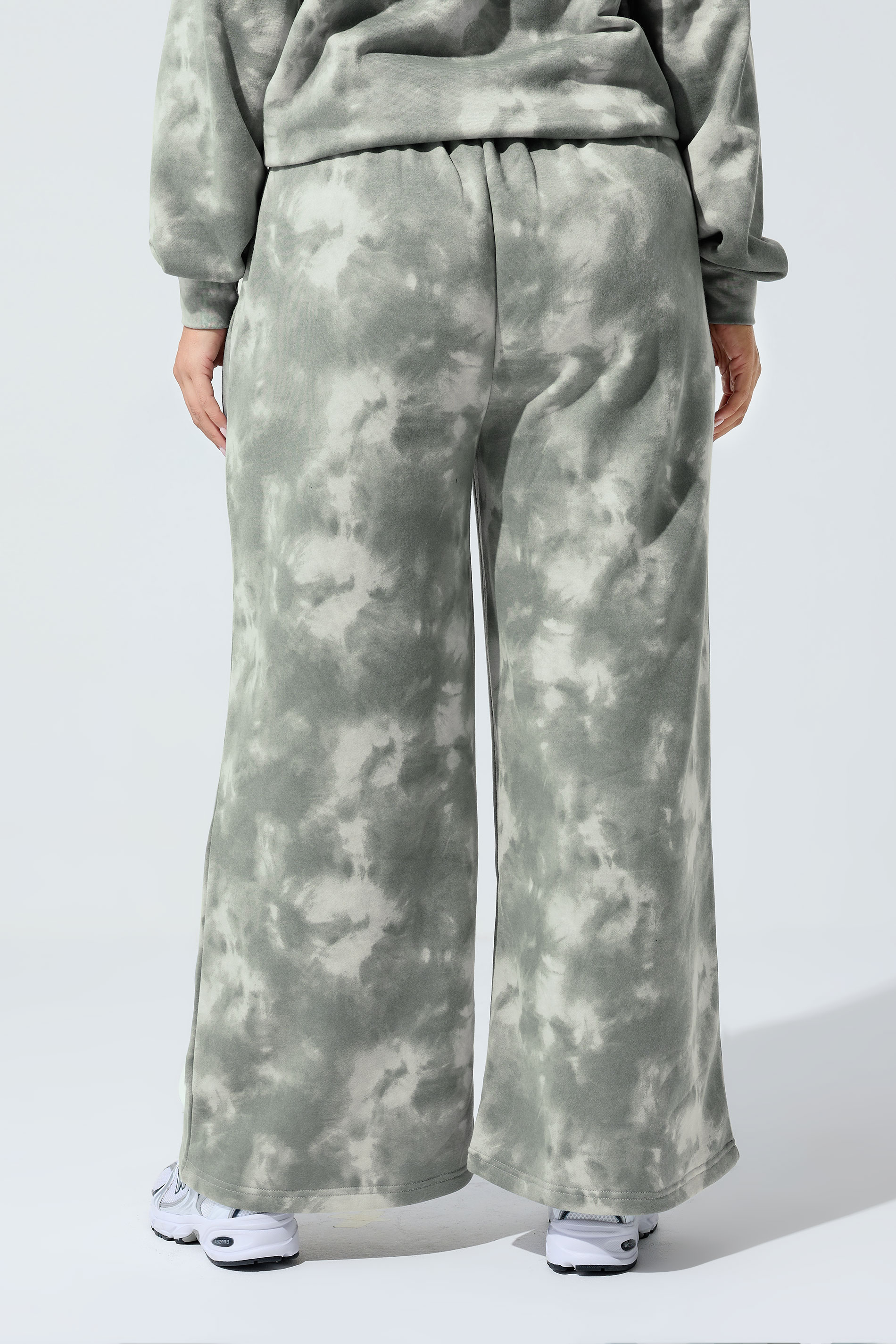 LIMITED COLLECTION Plus Size Grey Graphic Tie Dye Joggers | Yours Clothing 4