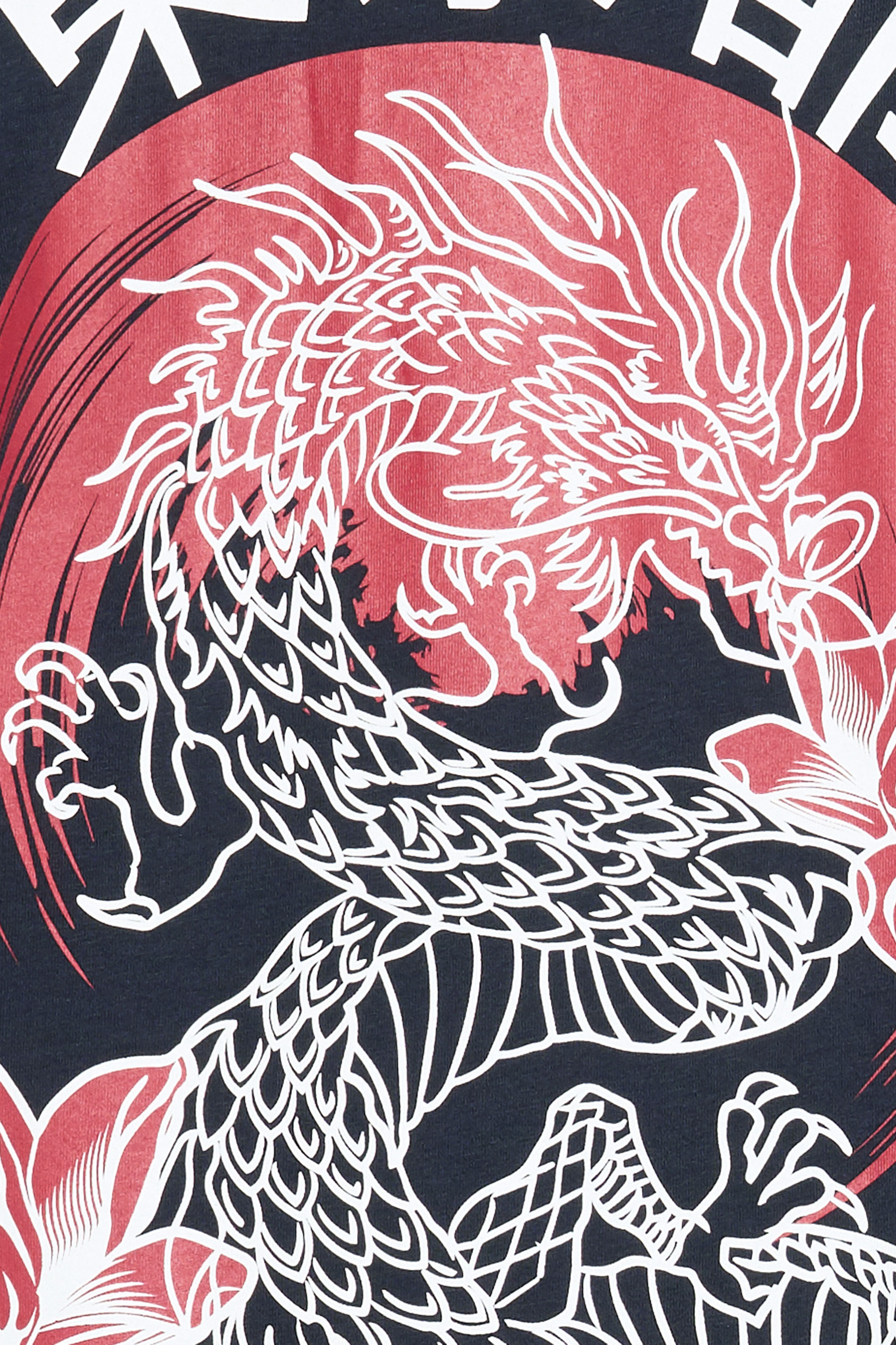 BadRhino Big & Tall Navy Blue Japanese Dragon Graphic T-Shirt | BadRhino 8