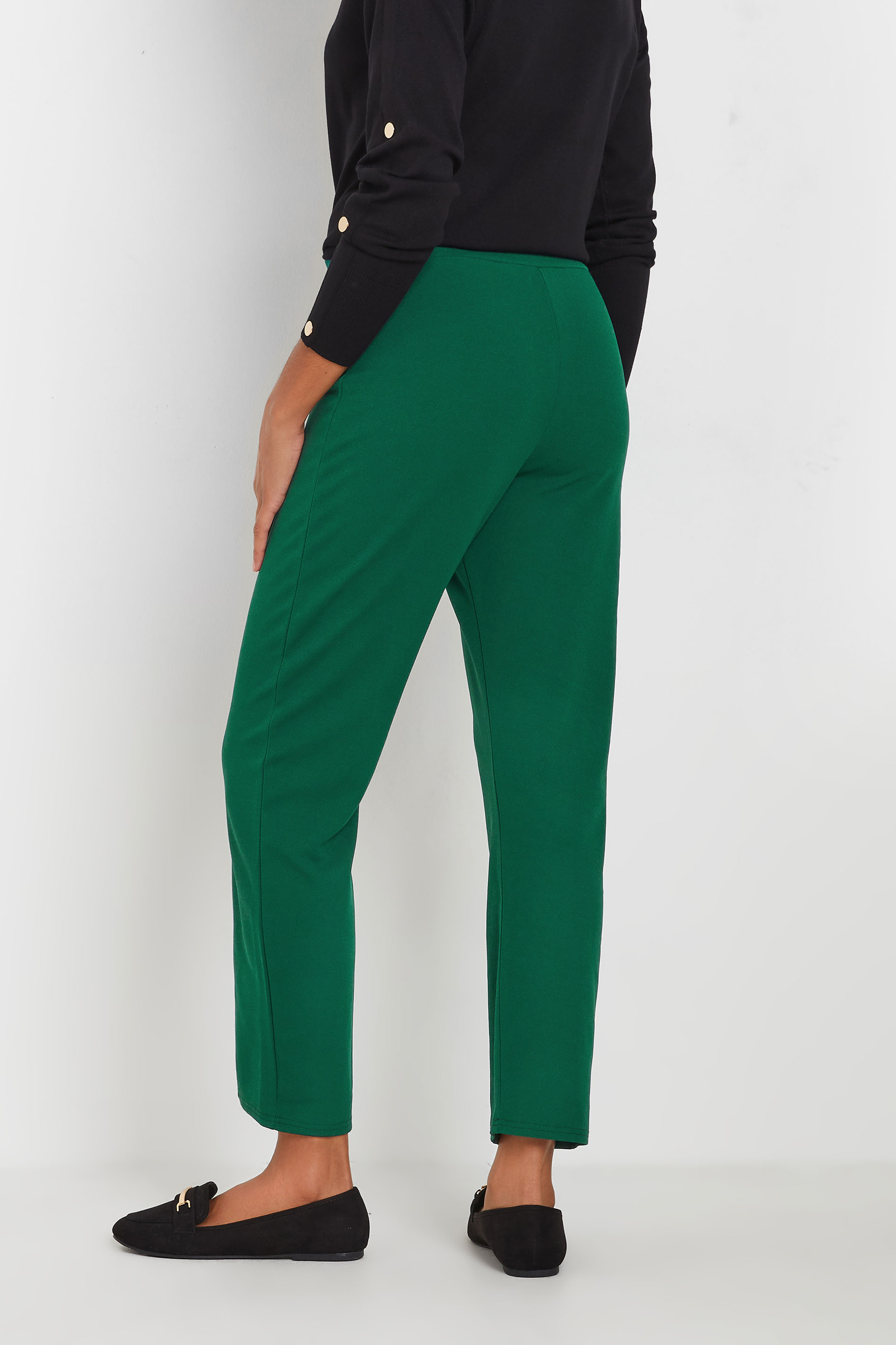 M&Co Green Stretch Tapered Trousers | M&Co 2