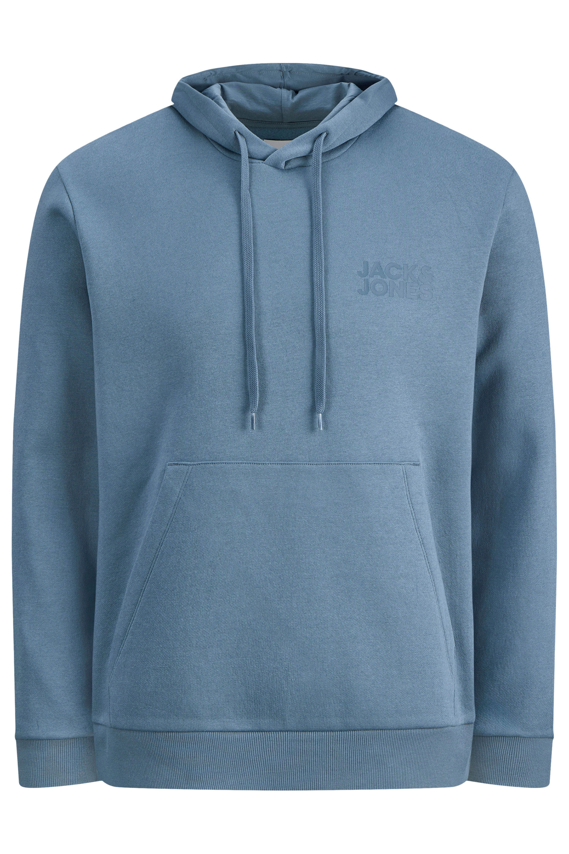 JACK & JONES Big & Tall Blue Mirage Printed Hoodie | BadRhino 2
