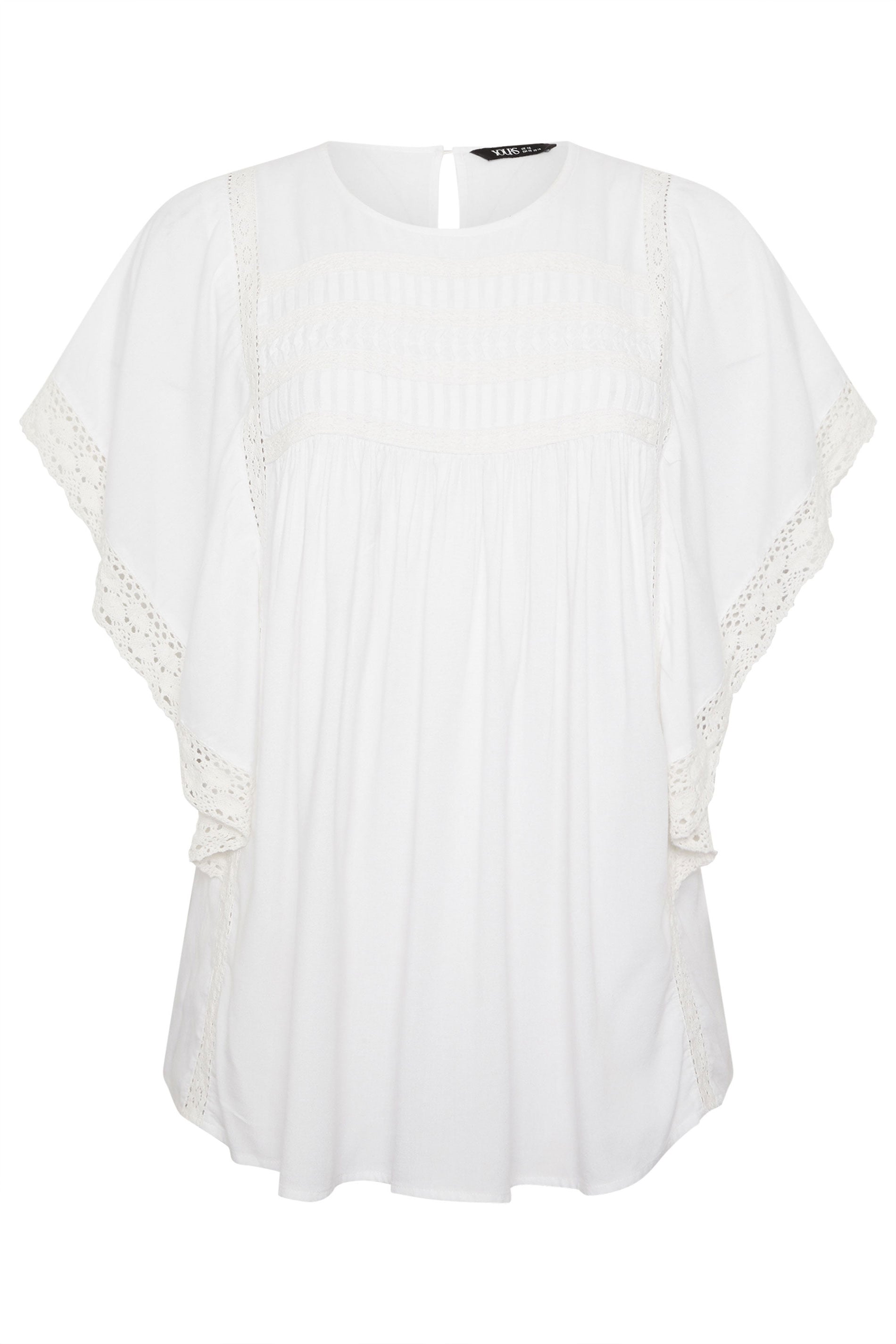 YOURS Plus Size White Embroidered Blouse | Yours Clothing 5