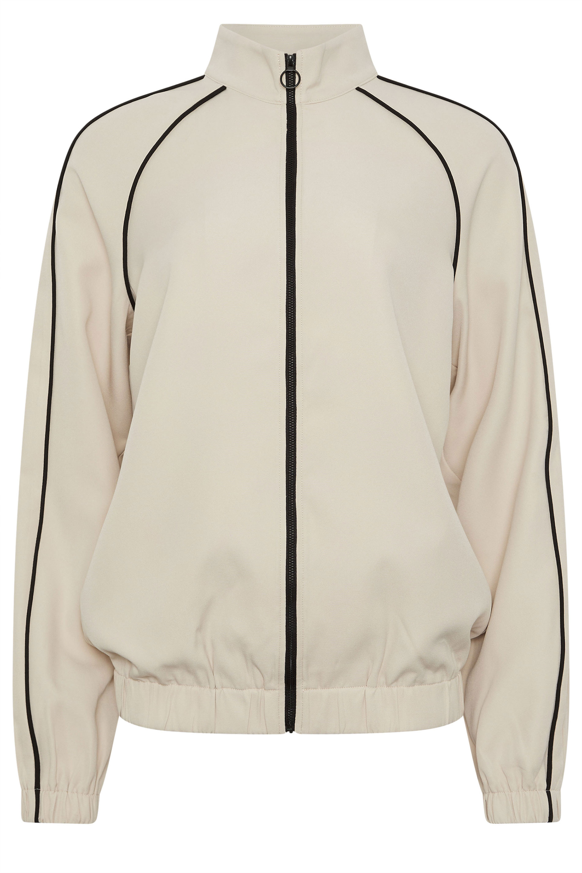 LTS Tall Women's Ivory White Piped Zip Through Jacket | Long Tall Sally 5