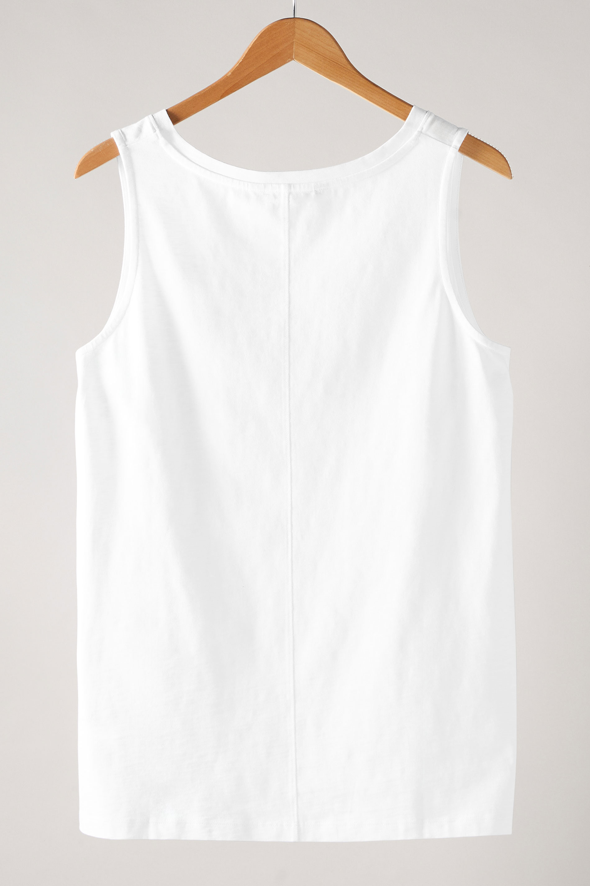 EVANS Plus Size White Premium Cotton Vest Top | Evans 7