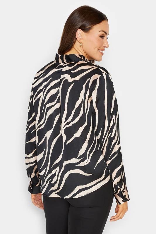 M&Co Black Zebra Print Wrap Front Blouse | M&Co 3