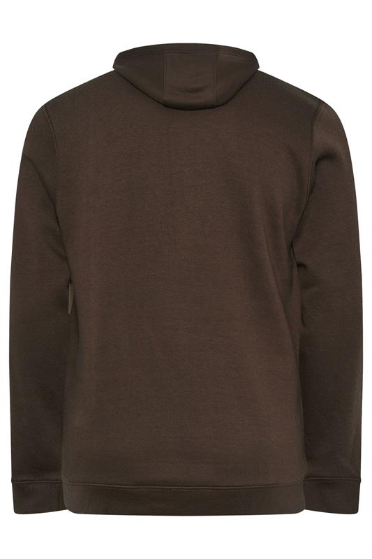 BadRhino Big & Tall Brown Cut & Sew Hoodie | BadRhino 7
