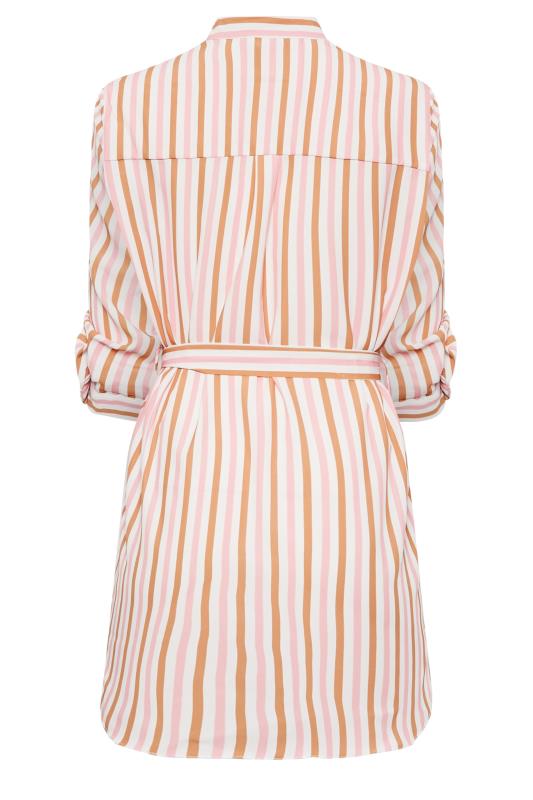 M&Co White & Pink Stripe Tie Waist Blouse | M&Co 8