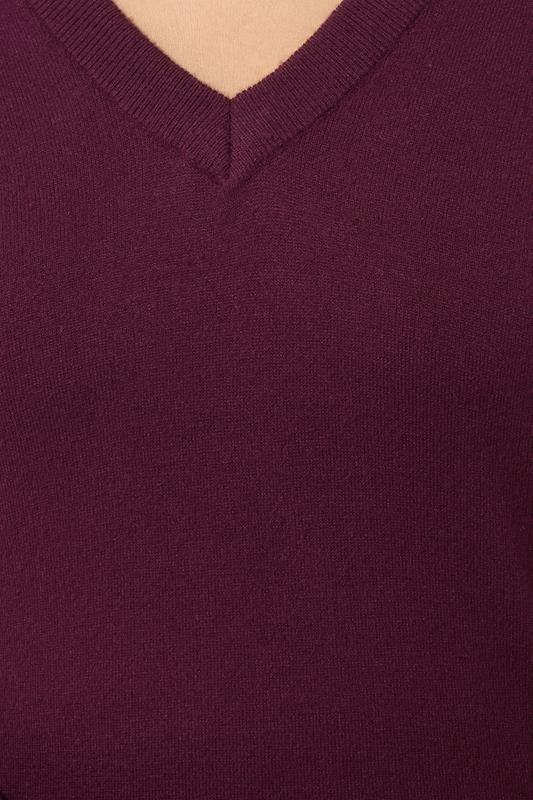 LTS Tall Cherry Red Knit V-Neck Jumper | Long Tall Sally 5