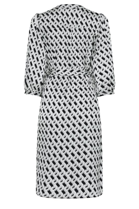 M&Co Black Geometric Print Satin Tunic Dress | M&Co 7