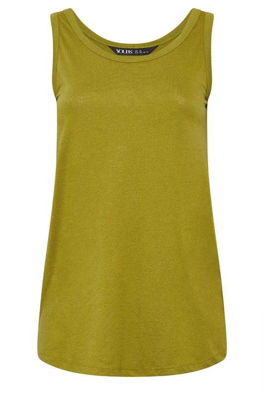 YOURS 3 PACK Plus Size Grey & Green Core Vest Tops | Yours Clothing 8