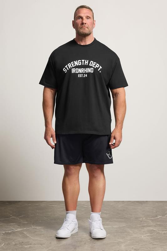IronRhino Big & Tall Black Strength Dept T-Shirt | BadRhino 1
