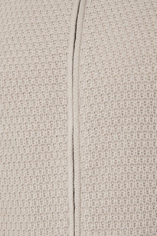 BadRhino Big & Tall Natural Brown Wool Zip Through Jumper | BadRhino 7