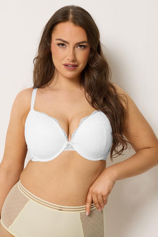 YOURSET 2 PACK Plus Size Yellow Lace T-Shirt Bras | Yours Clothing 4