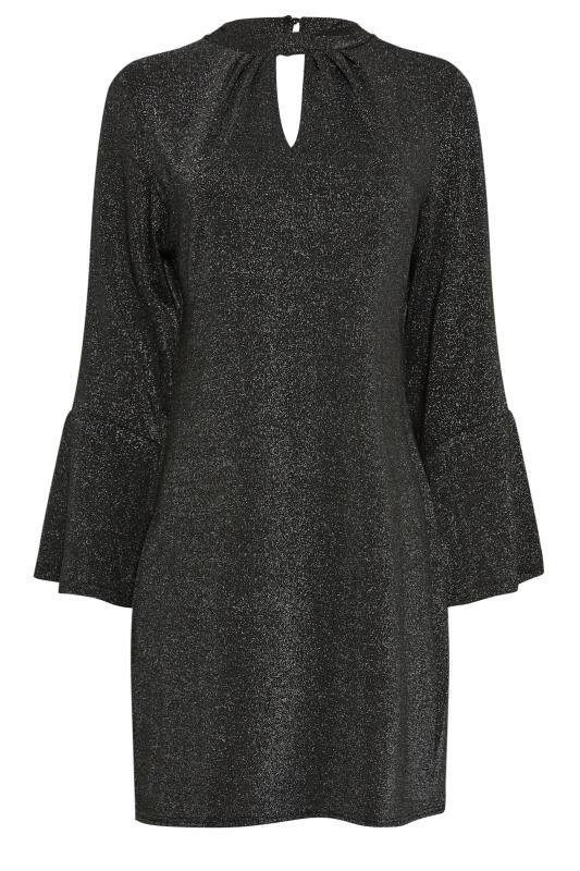 M&Co Grey Shimmer Bell Sleeve Dress | M&Co 6