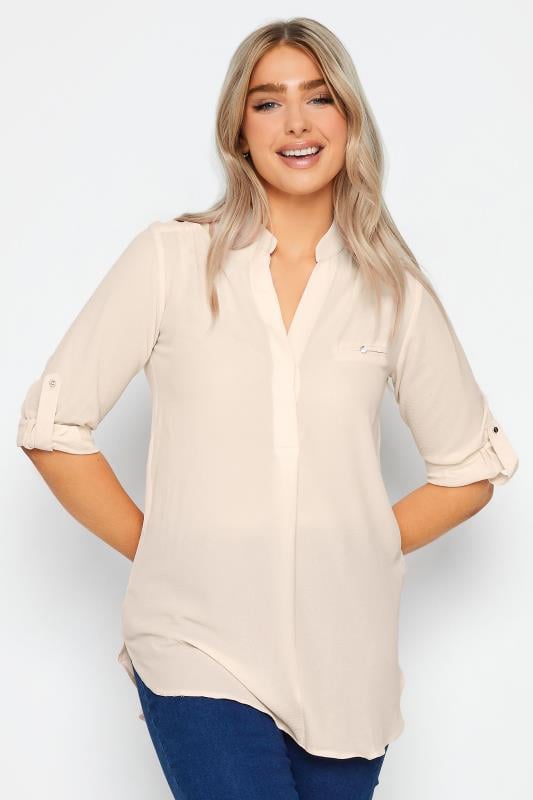 M&Co Pink Tab Sleeve Blouse | M&Co 1