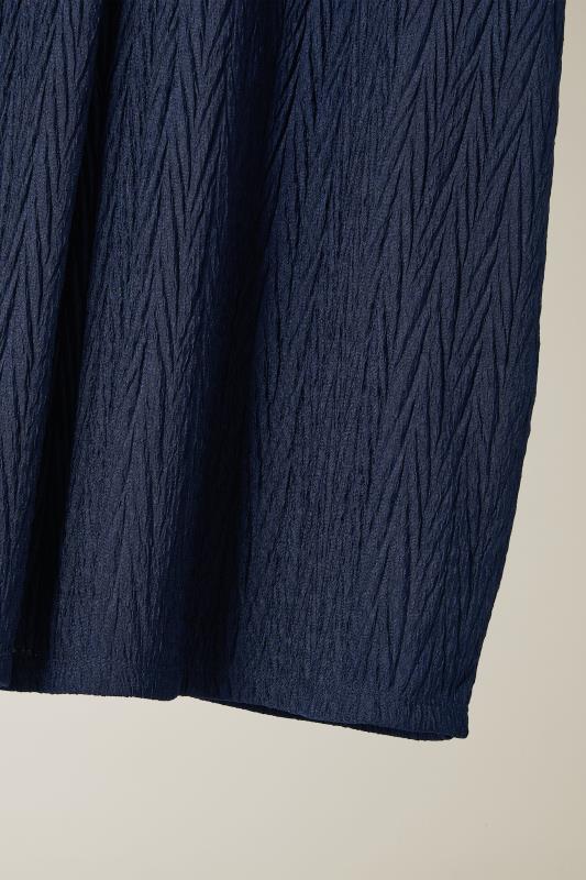 EVANS Plus Size Navy Blue Plisse Pleat Front Top | Evans 7