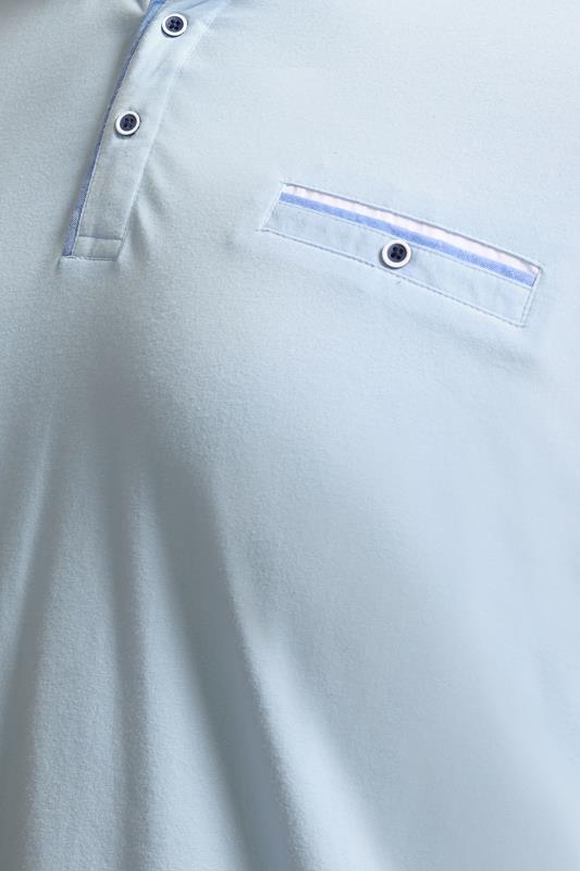BadRhino Big & Tall Blue Chambray Pocket Polo Shirt | BadRhino 6