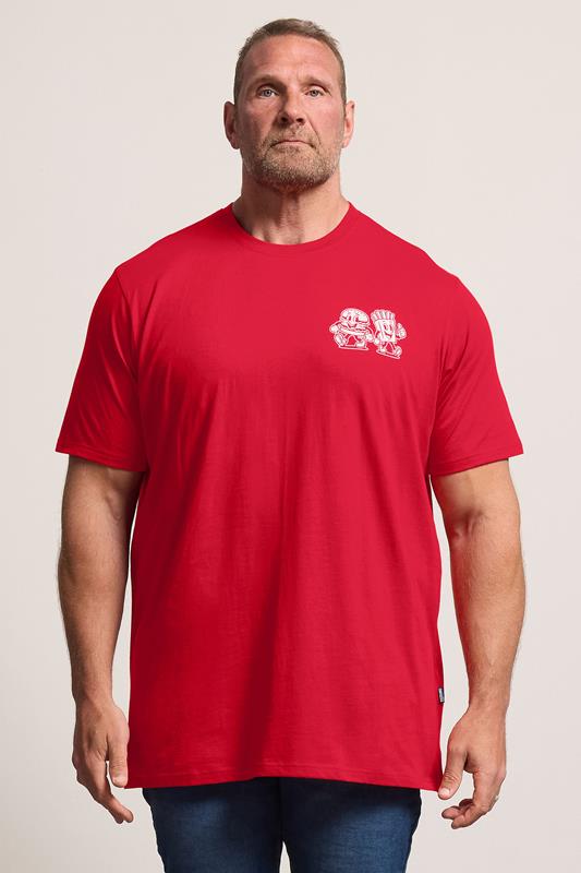 BadRhino Big & Tall Red Extra Long 'Grill & Chill' T-Shirt