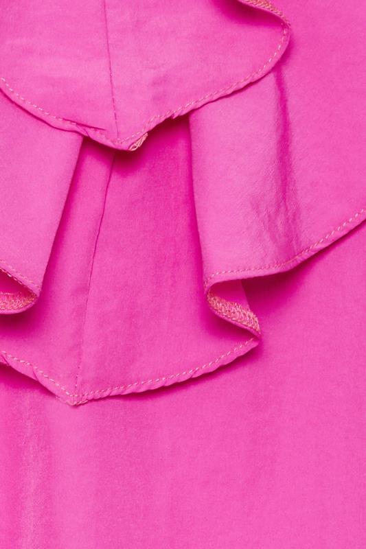 M&Co Bright Pink Frill Front Blouse | M&Co 5