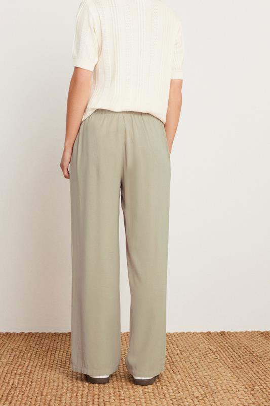 PixieGirl Petite Women's Natural Brown Acid Wash Wide Leg Trousers | PixieGirl 4