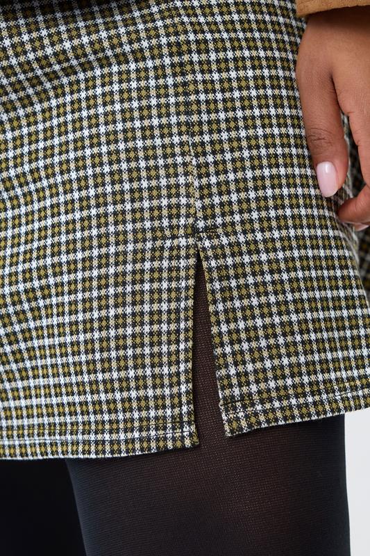 YOURS Plus Size Green Check Mini Skirt | Yours Clothing 4