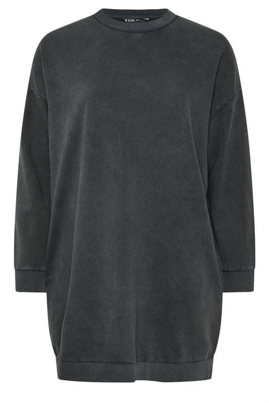 YOURS Plus Size Grey Sweatshirt Dress | Yours Clothing 5