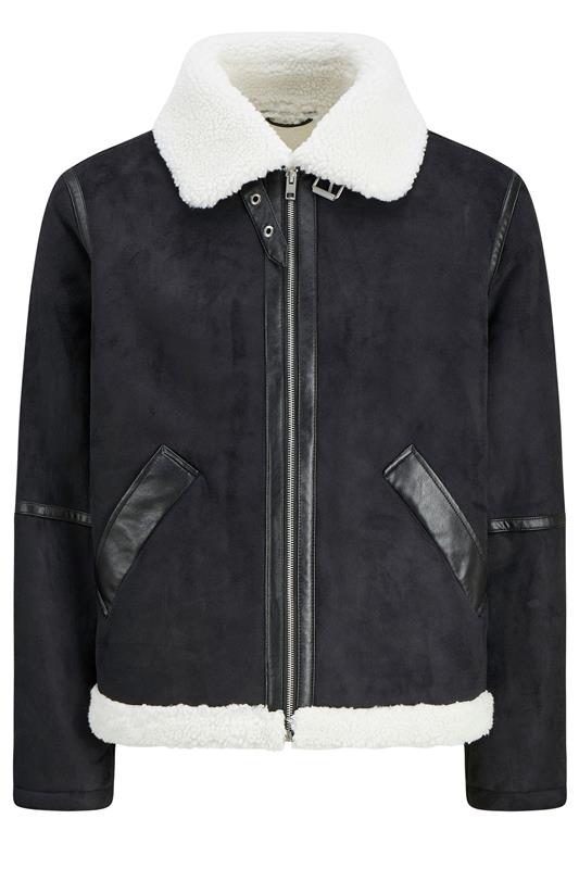 JACK & JONES Big & Tall Black Aviator Jacket | BadRhino 2
