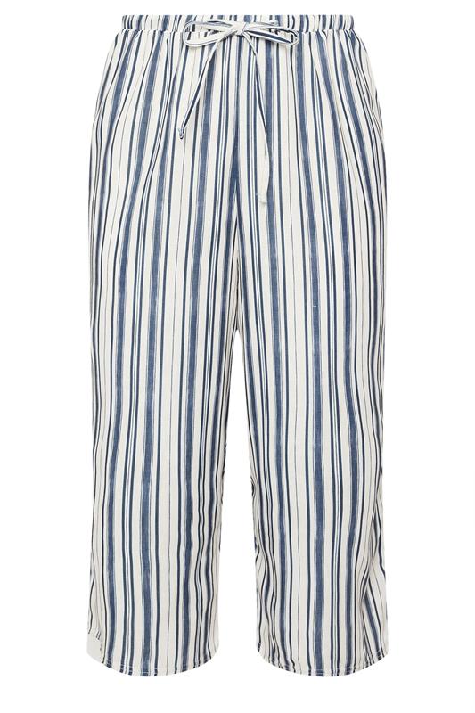 YOURS Plus Size Blue Linen Look Culottes  | Yours Clothing 5