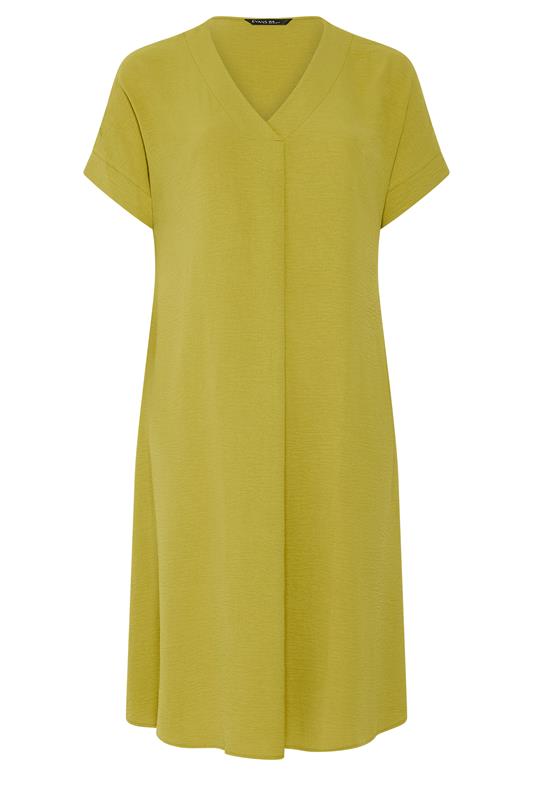 EVANS Plus Size Green Pleat Midi Dress | Evans 5