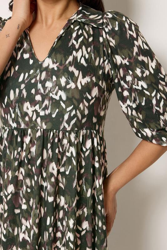 PixieGirl Petite Women's Khaki Green Camo Midi Dress | PixieGirl 4