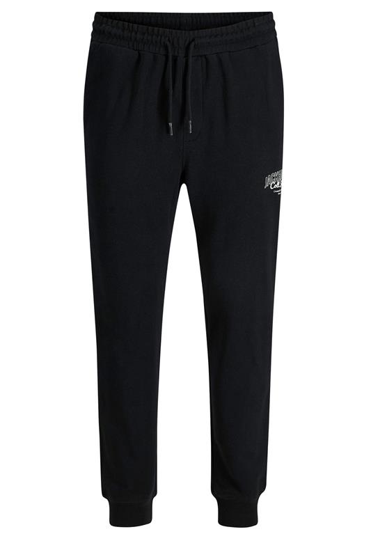 JACK & JONES Big & Tall Black Printed Joggers | BadRhino 2