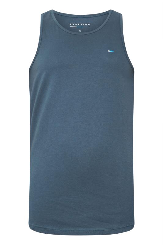 BadRhino Big & Tall 3 PACK Blue Plain Vest Tops | BadRhino 7
