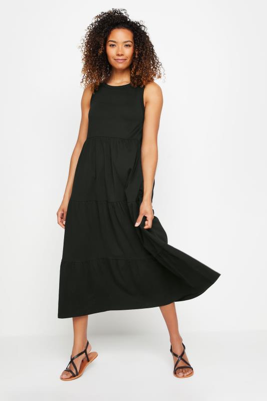 M&Co Black Sleeveless Tiered Cotton Maxi Dress | M&Co 2