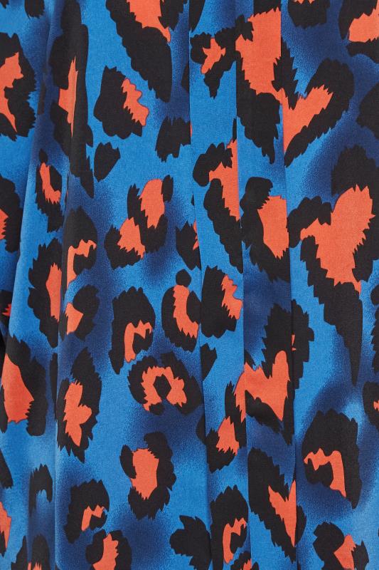 M&Co Cobalt Blue Leopard Print Blouse | M&Co 5