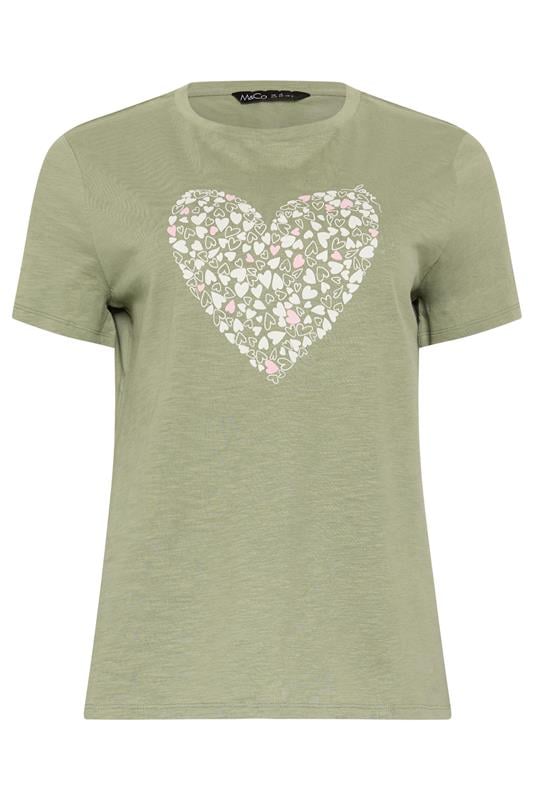 M&Co Green Heart Print Cotton T-Shirt | M&Co 5