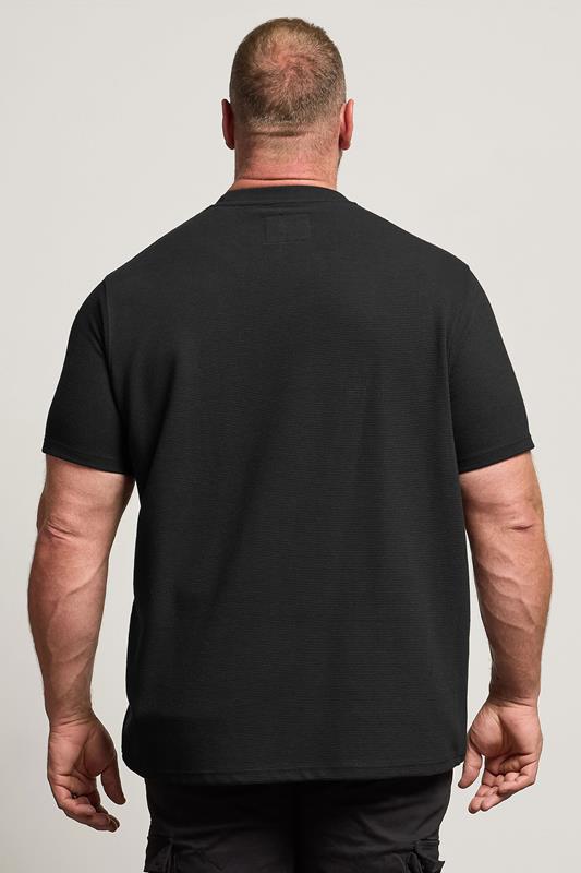 BadRhino Big & Tall Black Ottoman Ribbed T-Shirt | BadRhino 2
