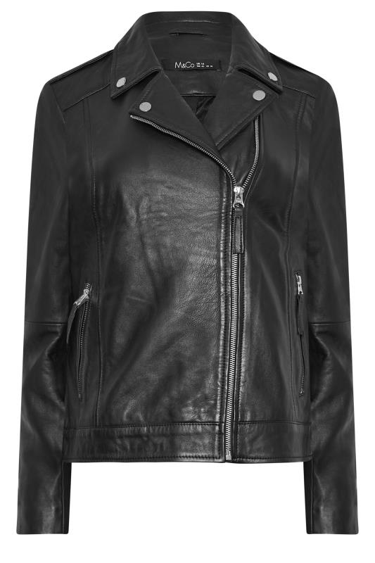 M&Co Black Leather Biker Jacket | M&Co 8