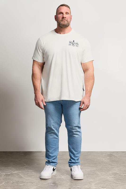 BadRhino Big & Tall Off White Beer Graphic T-Shirt | BadRhino 4