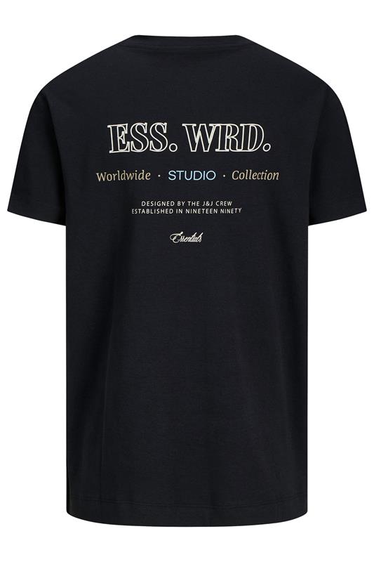 JACK & JONES Big & Tall Black Studio Graphic T-Shirt | BadRhino 5